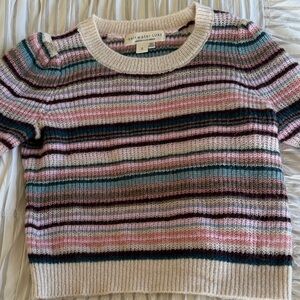 Saltwater Luxe Striped Sweater in Pink, Cream, and Green